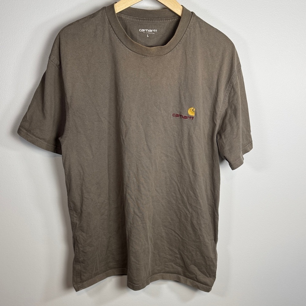 Carhartt Men’s Size Large Short Sleeve Logo T-Shirt Brown Brown